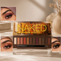 Palette de fards à paupières 12 couleurs chaudes dorées, effet mat, scintillant et pailleté, facile à estomper, longue tenue, maquillage pour les yeux, marque privée OEM, en promotion