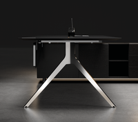 Table de bureau de direction moderne de luxe au design minimaliste pour PDG Caractéristique durable