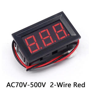 โวลต์มิเตอร์ AC ดิจิตอล AC70V-500V แรงดันไฟฟ้า70-500โวลต์มิเตอร์แสดงผล2สาย0.56นิ้ว DSN-DVM-568AC แดงเขียวน้ำเงิน - Product Image 5