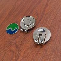 Marqueur de balle de golf 3D en alliage de zinc magnétique personnalisé avec logo et clip de chapeau, design fourche de golf, écologique, portable, pour usage extérieur, vente en gros