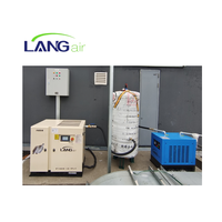 Compresseur d'air à vis de conversion de fréquence à aimant permanent bipolaire silencieux Langair 110kw 150HP, haute efficacité et économie d'énergie