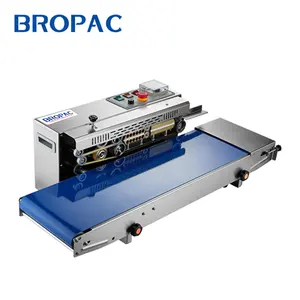 Bropack SF150W café saco faixa aferidor, contínuo banda aferidor plástico saco de selagem máquina, alimentos faixa aferidor