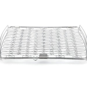 Bandeja de parrilla de acero inoxidable 46x29x6cm, plegable, portátil, para acampar al aire libre, cesta para asar pescado - Product Image 2