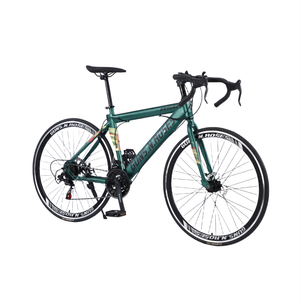Bicicleta de carreras de carretera 700C de alta calidad de fábrica de China lista para enviar con horquilla de acero y sistema de frenos de disco logotipo personalizado color - Product Image 1