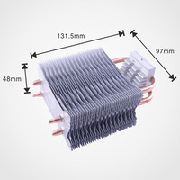 Système de refroidissement par eau de type tube Cooper, dissipateur thermique pour ordinateur portable, processeur, refroidisseur d'eau personnalisé pour PC, roulement à billes