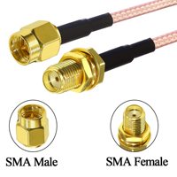 Câble coaxial RG58 robuste 50 Ohm en cuivre étamé avec blindage tressé à 95 % pour extension de ligne d'alimentation d'antenne, câble d'antenne RG174