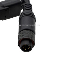6-Pin Waeco Buchse auf GX12 4-Pin Aviation Adapter IP68 Wasserdichtes Rückfahrkamera 6-Pin S-Video Mini-DIN-Kabel für Autokamera