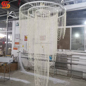 Decoraciones Metálicas para Techos de Bodas SMOOTH, Cortina de Perlas Acrílicas Colgantes - Product Image 2