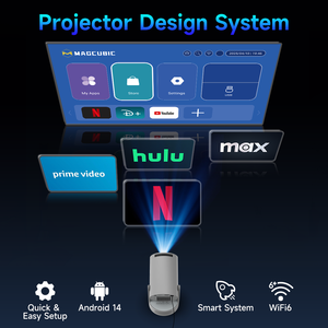 โปรเจคเตอร์พกพา HY300 Pro Plus รองรับการถอดรหัส 8K ภาพคมชัด 720P ระยะฉายสั้น ลำโพงในตัว ความสว่าง 290 ANSI ระบบ Android 14 ปรับคีย์สโตนอัตโนมัติ พร้อมบลูทูธและแอร์เมาส์ - Product Image 2