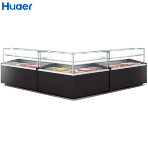 Carnicería Exhibición Frigoríficos <span class=keywords><strong>Carne</strong></span> fresca <span class=keywords><strong>Carne</strong></span> Congelador Deli Vidrio Exhibición <span class=keywords><strong>de</strong></span> alimentos Vitrina - Product Image 1