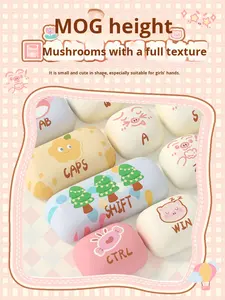 Ensemble complet de touches Akko Magic Geek Pig Party, taille standard, non rétroéclairées, profil Mog, PBT, sublimation par teinture, personnalisées, Bun Paradise - Product Image 3