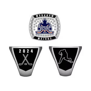 Anillos de campeonato de Béisbol Juvenil personalizables para torneos Joyas de piedras preciosas de aleación - Product Image 1