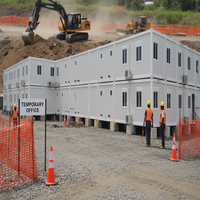 Module d'habitation pour travailleurs réutilisable et écoénergétique, facile à assembler, conteneur de bureau préfabriqué modulaire mobile