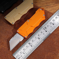 Cutter rétractable tranchant et durable, lame SK-5 avec manche en alliage, couteau de poche EDC, comprend 10 lames rapidement remplaçables