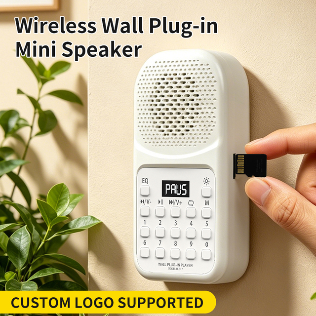AC 5V Wall Plug-in Gurbani MP3 Music Player with TF Card Slot Flashlight Quran & Bible Player BT Speaker
