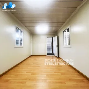 Custom Detachable Low Cost 20ft Slop Roof Container House Living Modular Tiny Home Portable House With Corridor In Australia