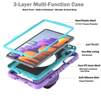 Silicone antichoc avec housse de tablette de béquille rotative à 360 avec étui pour tablette à bandoulière pour Xiaomi Redmi Pad 2 11 2025
