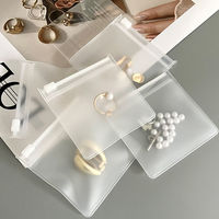 Petit Sac Plastique Zippé Personnalisé pour Emballage de Bijoux, Sac Zippé Mat et Mignon pour Boucles d'Oreilles, Pochette Mini Ziplock en PVC Réutilisable avec Logo