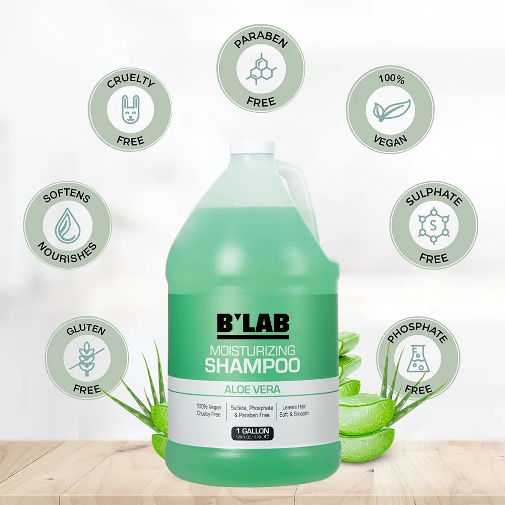 Private Label Hair Care Shampoo Supplier for Gallon of Shampoo and Conditioner Anti Loss Grow Aloe Vera Gallon Family Shampoo