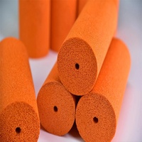 Éponge en mousse de caoutchouc naturel à cellules ouvertes, très absorbante, à gros pores, noire/rouge/blanche, pour carrelage, avec service de découpe