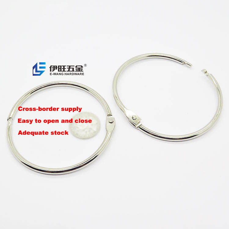 Yiwang оптовая продажа 3 дюйма никелированный серебряный с отрывными листами Книга кольца для книг переплета