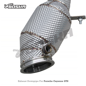 Tuyau de descente droit BSK pour Porsche Cayenne GTS 4.0T 2019-2024, en acier SUS304, échappement de performance pour <span class=keywords><strong>voiture</strong></span> de course, système libre - Product Image 3
