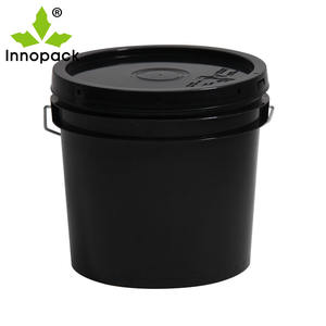 ถังพลาสติกทรงกลมสีดำขนาด 4 ลิตร ยี่ห้อ Innopack พร้อมหูหิ้ว - ภาชนะบรรจุไอศกรีมแบบรีไซเคิลได้ สำหรับบรรจุสี น้ำมันเบนซิน น้ำมัน และบรรจุภัณฑ์อื่นๆ - Product Image 6