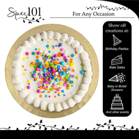 Plateaux à gâteau ronds en carton alimentaire avec base en carton et feuille d'aluminium, 6, 8, 10, 12 pouces, ou plateaux à gâteau personnalisés en carton ou en papier