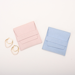 Glampkg Luxury Microfiber Necklace Earrings Ring Jewelry Pouch Small <b>Gift</b> <b>Envelope</b> Jewelry Bags - Product Image 2