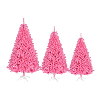 Günstigstes Rosa 150cm 180cm 210cm Künstlicher grüner Weihnachts baum PVC beflockte Weihnachts bäume für festliche Dekorationen