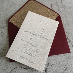 Elegant Luxury Rose Gold Foiling Letterpress Save Date <strong>Wedding</strong> Invitation <strong>Cards</strong> Greeting <strong>Cards</strong> <strong>Thank</strong> <strong>You</strong> <strong>Cards</strong> Love Theme Paper - Product Image 2
