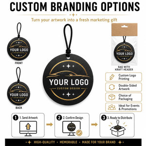 Diffuseur de parfum pour voiture personnalisé avec logo rond, différentes senteurs, parfum de voiture suspendu en papier, portable, longue durée - Product Image 4