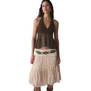 <span class=keywords><strong>2026</strong></span> नई हॉट बिक्री फीता ट्रिम पॉलिएस्टर स्पैन्डेक्स फीता कपड़े शीर्ष महिलाओं के लिए गर्मियों की फसल मीठे और मसालेदार शैली शॉर्ट हैल्टर बनियान - Product Image 5