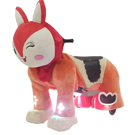 Venta directa de fábrica Juguetes de peluche Animales de peluche sobre ruedas Paseo a caballo en juguete de unicornio