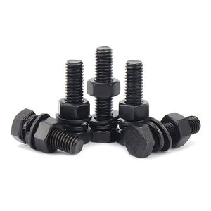 Bulloni Esagonali in Acciaio al Carbonio Grado 8.8, Placcati Neri, Filettatura Completa in Varie <span class=keywords><strong>Dimensioni</strong></span>: 1/4", 1/2", 1 1/4", 1 3/4", 1 1/8", 1 7/8", 1 3/8" - Product Image 6