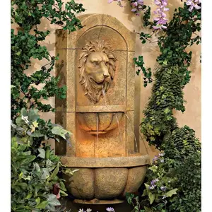 Hot Sale Indoor Outdoor Wall Mounted Stone Lion Head Fountain For Garden Decorative Fountain