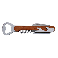 Sacacorchos de Madera Personalizado AI-MICH, Destapador de Vino de Acero Inoxidable, Llave de Camarero, Recuerdo Promocional para Bodas
