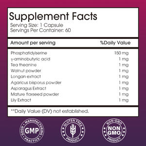ยาแคปซูลอาหารเสริมสมอง GABA <span class=keywords><strong>Gamma</strong></span> <span class=keywords><strong>aminobutyric</strong></span> <span class=keywords><strong>Acid</strong></span> GABA Tea theanine phosphatidylserine - Product Image 2