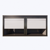 Maison conteneur préfabriquée à deux étages en acier noir à faible coût, unités de 20/40 pieds, isolée thermiquement et étanche, garage habitable