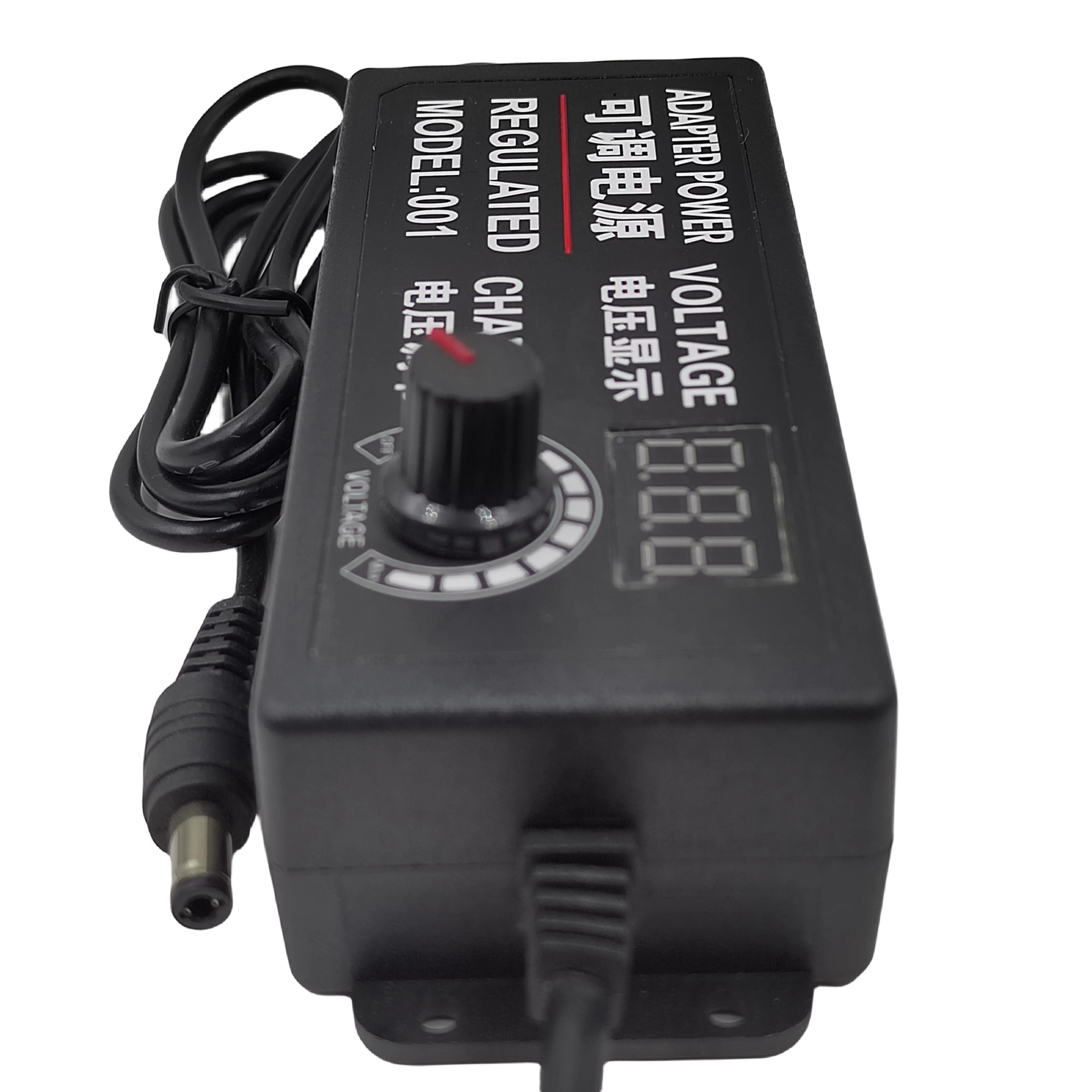 3-24V 3A Adjustable Voltage Power Adapter 12V DC Speed Control Dimming Light With Pump Motor Digital Display US Power Supply