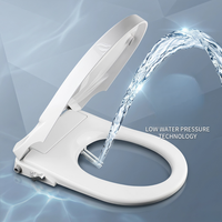 Couvercle de toilette bidet manuel en forme de U, surface antibactérienne, fermeture douce, pour l'hygiène personnelle, installation facile, propre et hygiénique