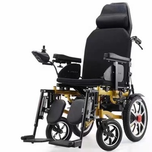 大人用ヘッドレスト調節可能車椅子モビリティエイド付き電動車椅子リクライニングヘビーデューティーパワーチェア600wモーター - Product Image 2