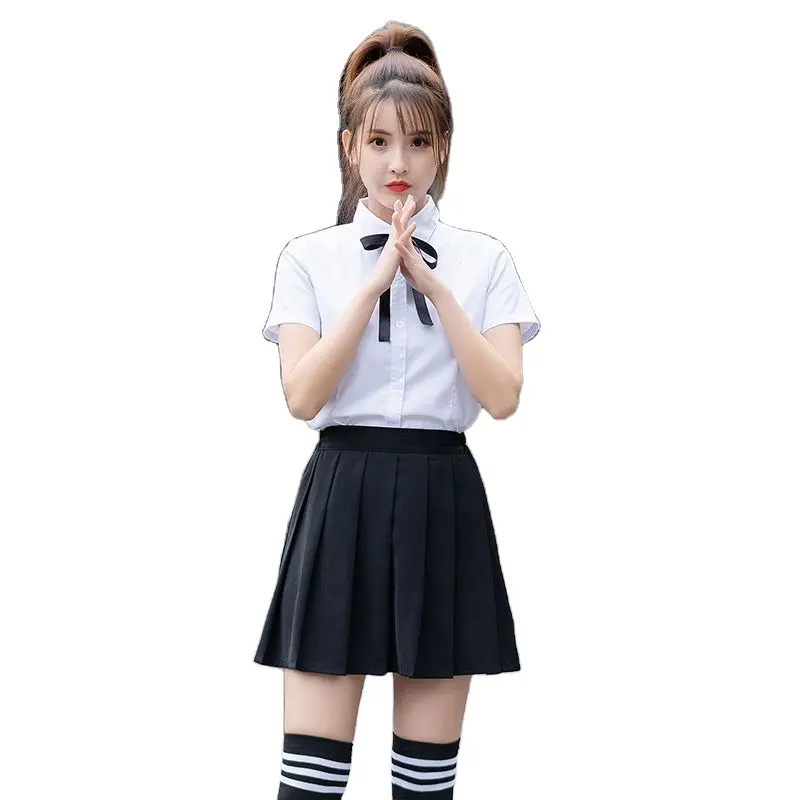 Wholesale Solid Colours School Uniform Sets For Primary & Secondary School Children Boys & Girls Can be Embroider Logo