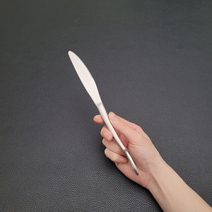 Số lượng lớn giá rẻ mới phong cách thép không gỉ chà nhám bạc Bộ đồ ăn dao nĩa và muỗng treo Flatware Set cho nhà hàng nhà - Product Image 3