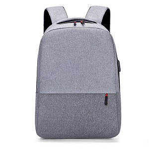 Unisex Backpack 15 Inches Solid Color Computer Interlayer Business Travel Lightweight Laptop Bag - Product Image 5