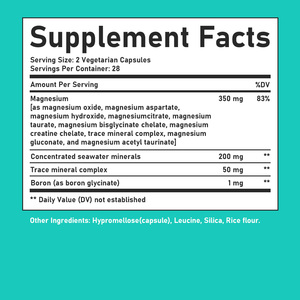 Hot Selling Magnesium Capsules 56 Count Dietary <b>Supplement</b> Supports Energy Production Muscle Relaxation Natural Mineral - Product Image 2