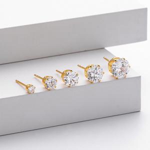 Vintage Style 925 Sterling <b>Silver</b> <b>Stud</b> Earrings with Round 5A Cubic Zircon for Women-Wedding Engagement Anniversary Party Gift - Product Image 5