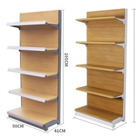 Étagères métalliques robustes pour supermarché, présentoirs sur mesure, étagères autoportantes solides pour usage en magasin, stockage, revêtement en poudre époxy