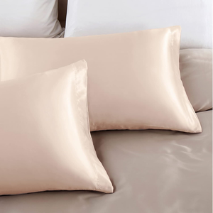 Fundas de <span class=keywords><strong>Almohada</strong></span> Modernas de Poliéster Satinado Color Beige, Tamaño Queen 20x30 Pulgadas, Cierre de Sobre, para Hotel y Hogar, Ecológicas, para un Buen Descanso - Product Image 6