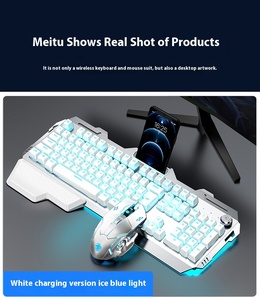 Colorido recargable E-Sports diseño teclado inalámbrico ratón conjunto sensación mecánica tipo C interfaz Compatible PC portátil juegos - Product Image 2